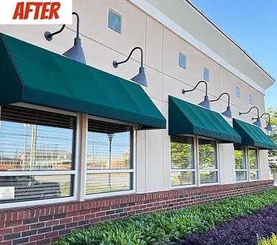 Awning after cleaning